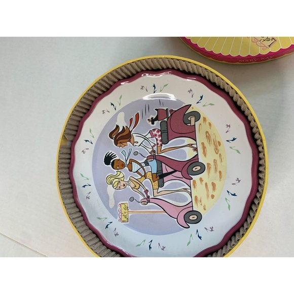 Mary Kay Lets Chat Salad Plate Set of 4 Lets Primp Lets Go Lets Shop 8 in Diamet - Picture 6 of 6